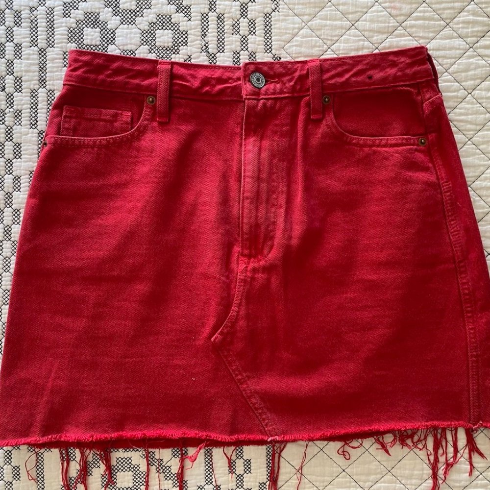 Abercrombie ultra high waisted denim skirt